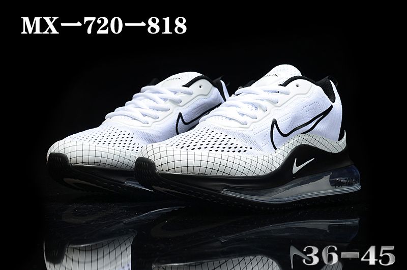 2020 Nike Air Max 720-818 White Black For Women